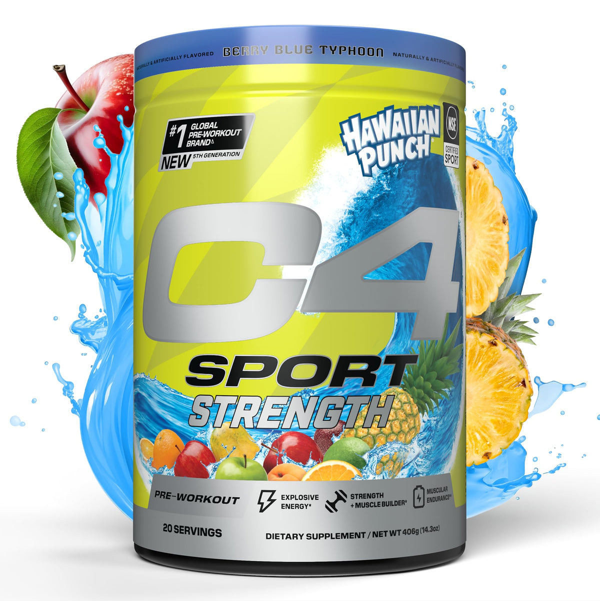 C4 envase frontal mostrando diseño y certificación NSF, confianza y pureza