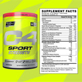 Atleta mezclando C4 Sport Strength antes de entrenar, energía inmediata