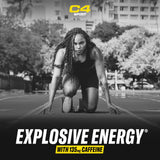 Vaso con C4 Sport mezclado listos para entrenar con efecto energético