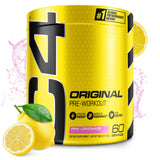 C4 tarro frontal Pink Lemonade mostrando marca y beneficios energéticos