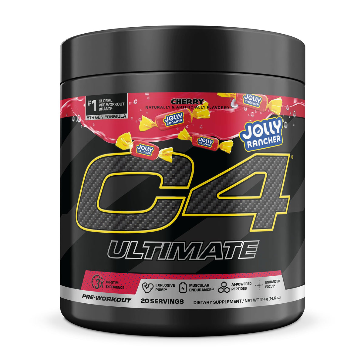 C4 bote frontal JOLLY RANCHER Cherry mostrando diseño y beneficio energético
