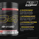 C4 vaso mezclado en mano antes de entrenar para energía inmediata