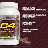 C4 Whey HERSHEY'S batido servido en vaso listo para consumo postentreno