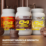 C4 Whey HERSHEY'S incorporado en pancakes alto en proteína y sabor