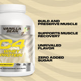 C4 batido Vainilla Bean en vaso listo para beber tras entreno
