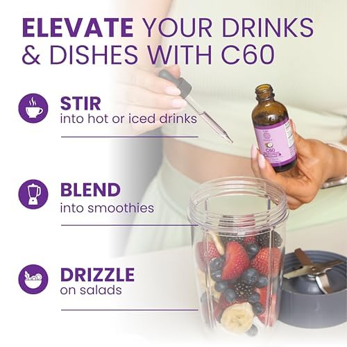 C60 Purple Power pipeta dispensando gota precisa para dosificar
