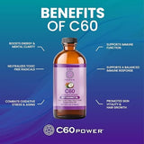 C60 Purple Power aceite MCT en gotero mostrando textura clara y absorción rápida