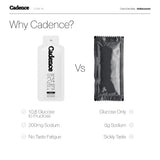 Cadence gel usado por corredor para energía sostenida en ruta
