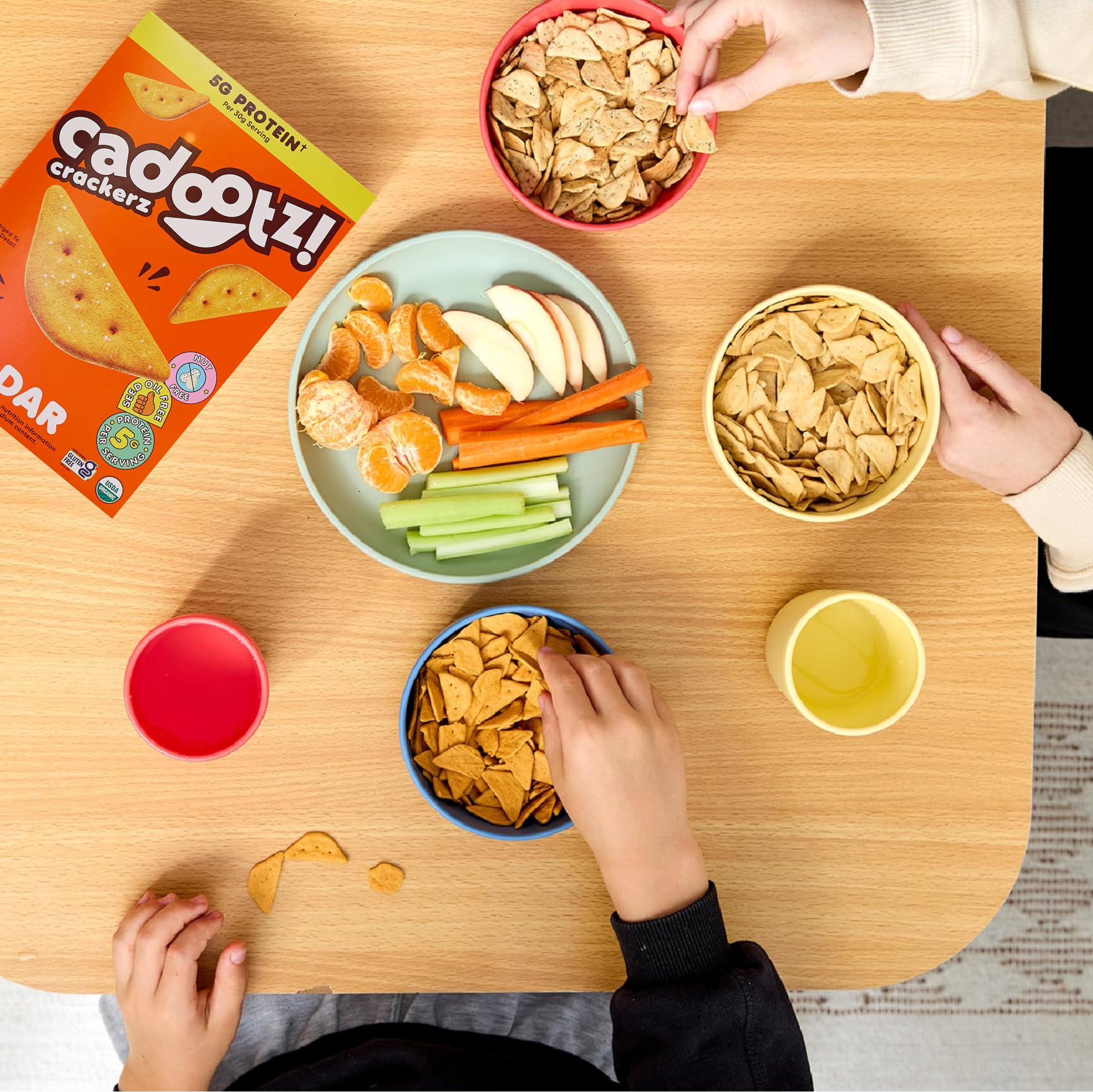 cadootz etiqueta de ingredientes orgánicos y sin aceites de semillas