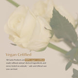 CAELA etiqueta con lista de ingredientes veganos y sin parabenos