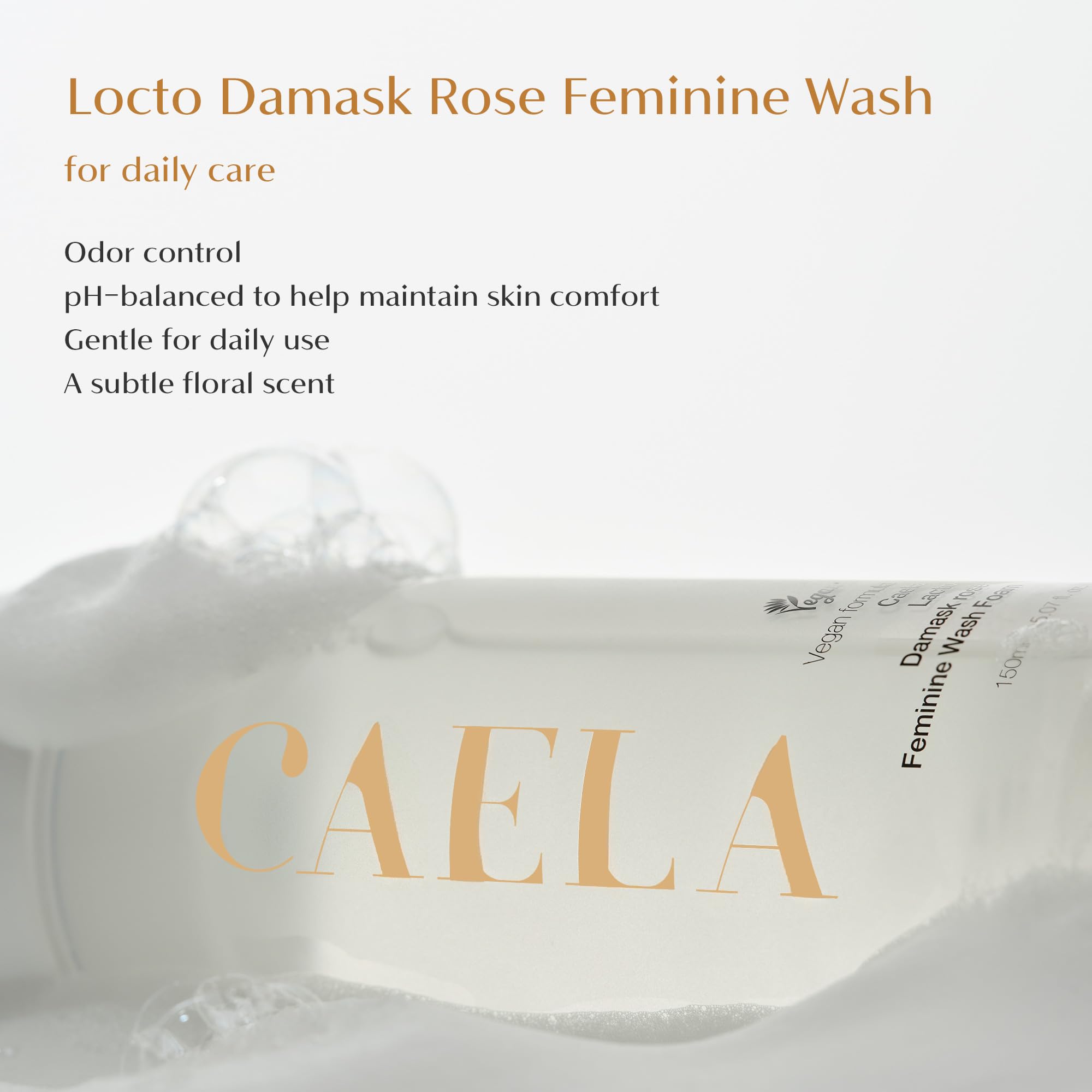 CAELA textura del gel en primer plano, gel ligero que hidrata sin resecar