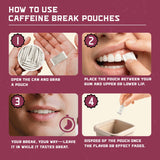 Caffeine Break pouch Black Cherry en primer plano mostrando textura y sabor real