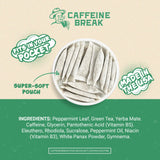 Caffeine Break lata abierta con pouches, conserva frescura y orden