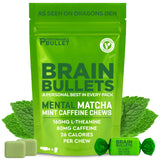 Caffeine Bullet frente del paquete mostrando 40 porciones y diseño compacto