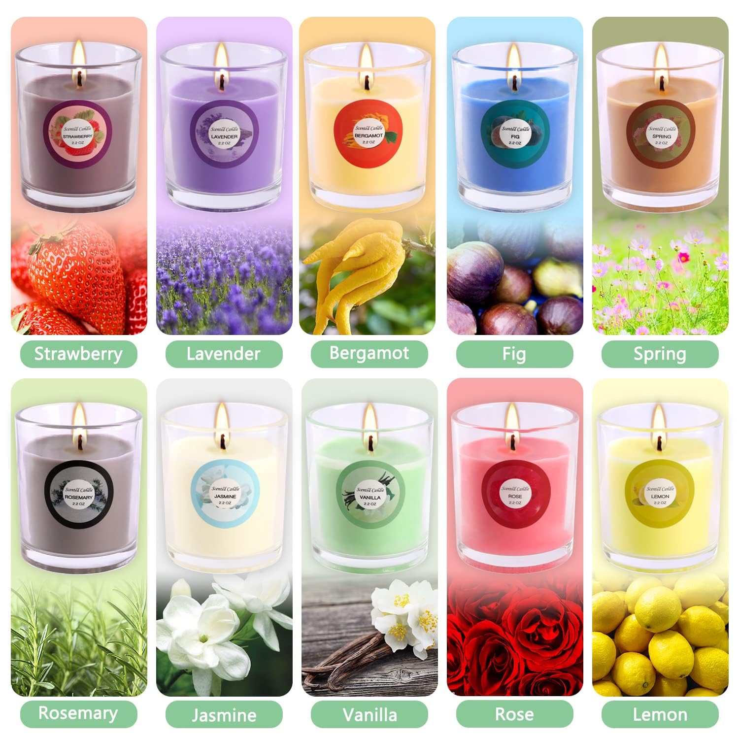 CAKETYCG etiquetas de fragancias claras para identificar aroma