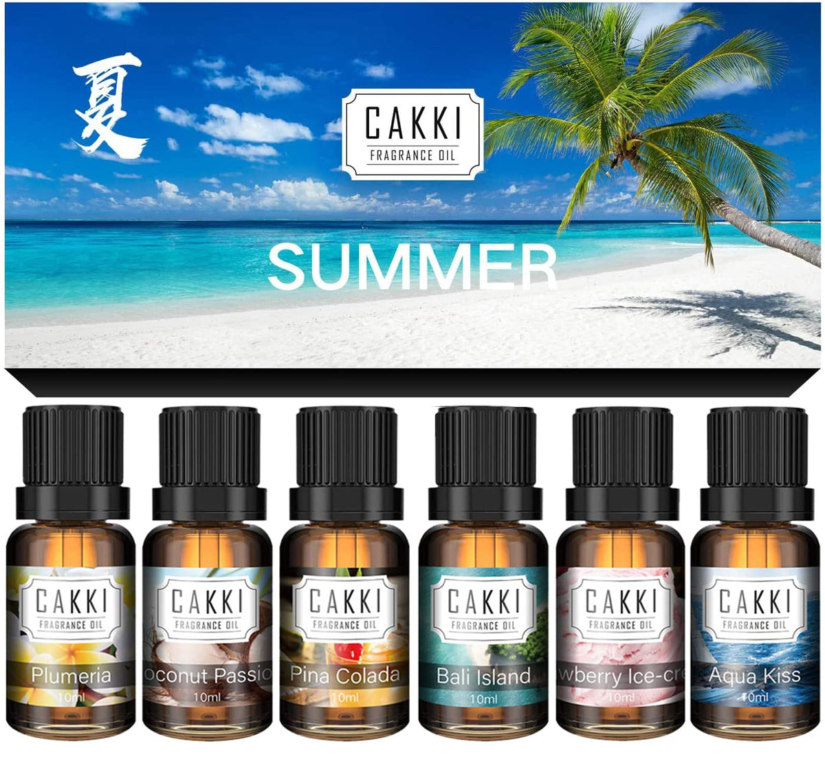 CAKKI caja frontal del set verano, presentación lista para regalo