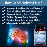 Calciven primer plano de tabletas para ver textura y calidad