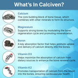 Calciven comparación de tamaño en mano para referencia de escala