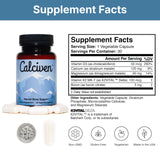 Calciven tabletas junto a una comida saludable para mejor absorción