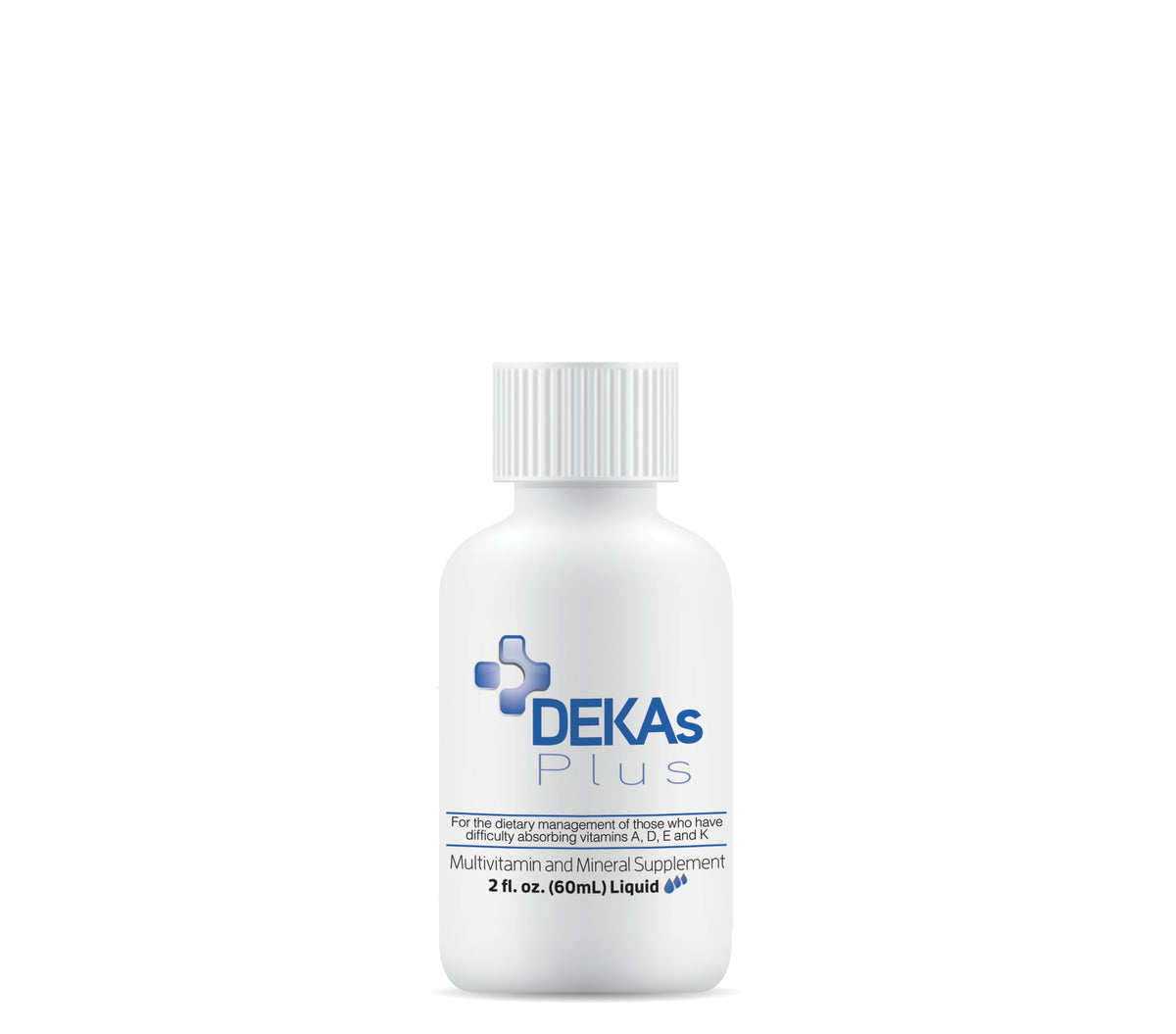 Callion Pharma DEKAs Plus frasco frontal mostrando etiqueta y beneficio de absorción optimizada