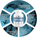 Calm Legs junto a una lámpara de noche para uso nocturno y mejor descanso