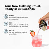 Calming Co. Ü Relax 2.0 vaso preparado con bebida mixed berry, refrescante y ligera