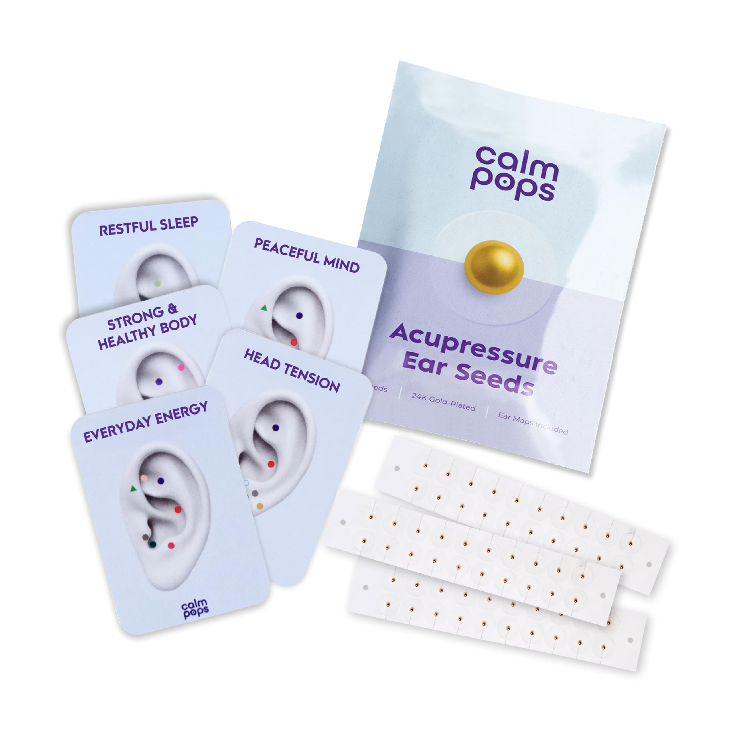CalmPops frontal del empaque mostrando el kit y beneficio de facilidad de uso
