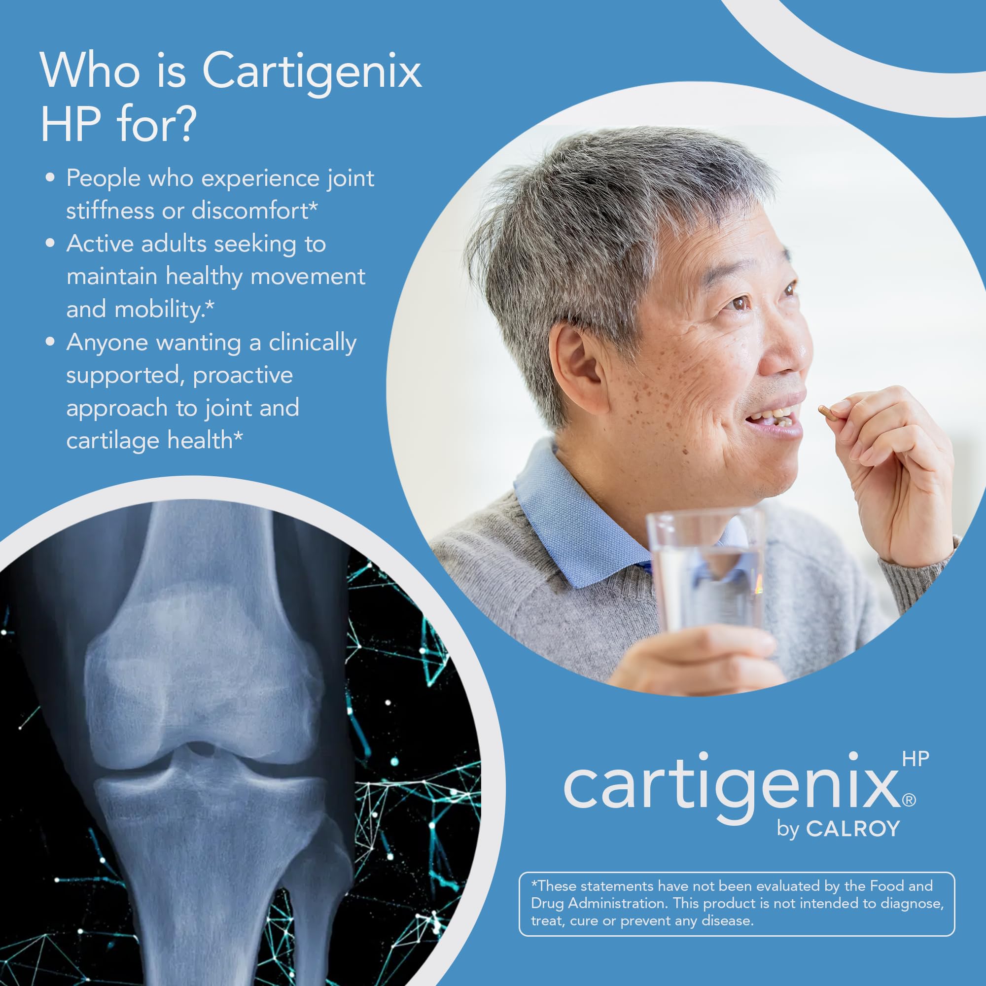 Calroy Cartigenix HP presentación de la caja y botella enfatizando envase profesional