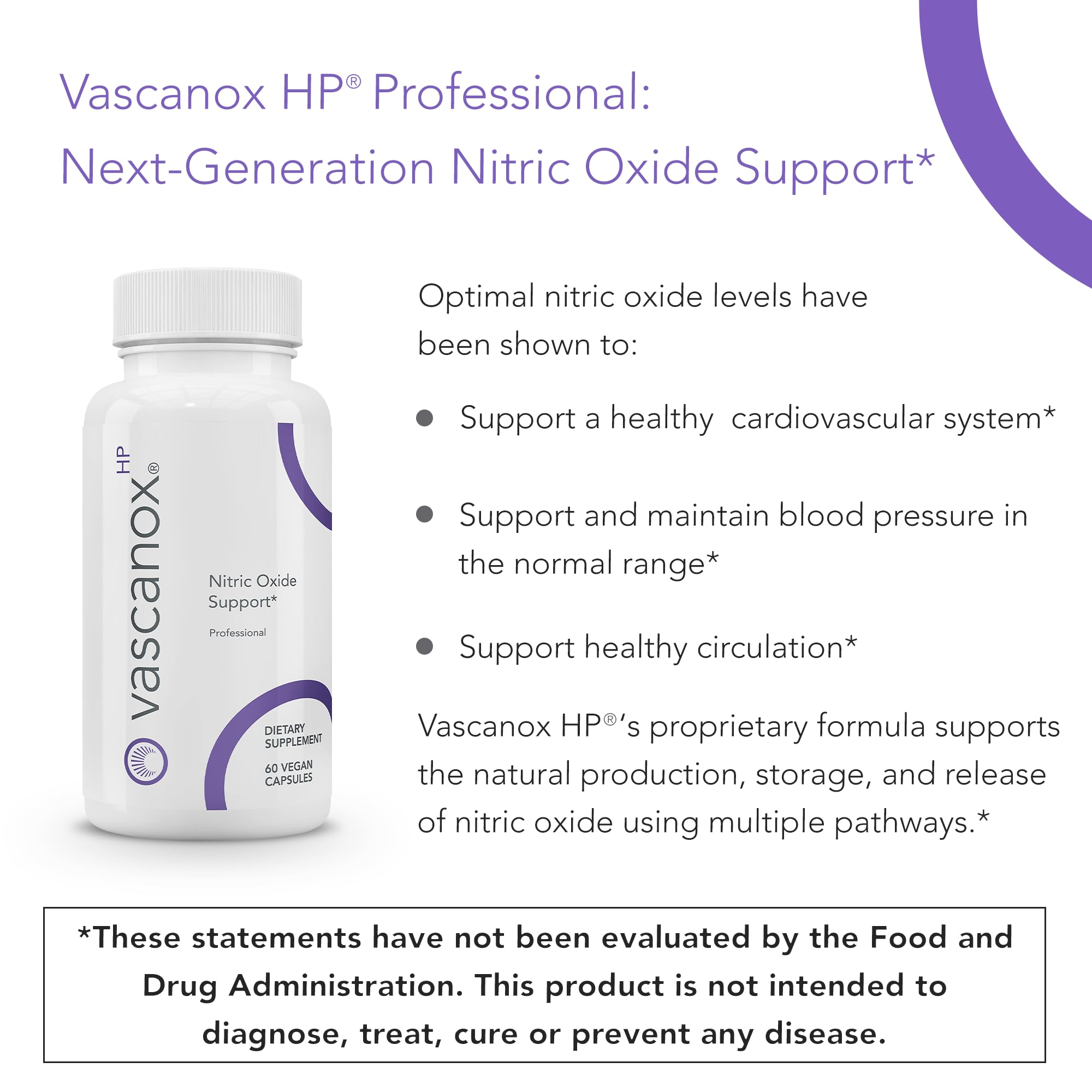 Calroy Vascanox HP etiqueta con información nutricional y control de calidad