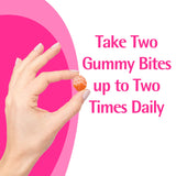 Caltrate gomitas en mano mostrando tamaño y portabilidad conveniente