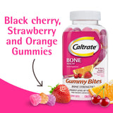 Caltrate detalle de la textura gomita para masticar y sabor atractivo