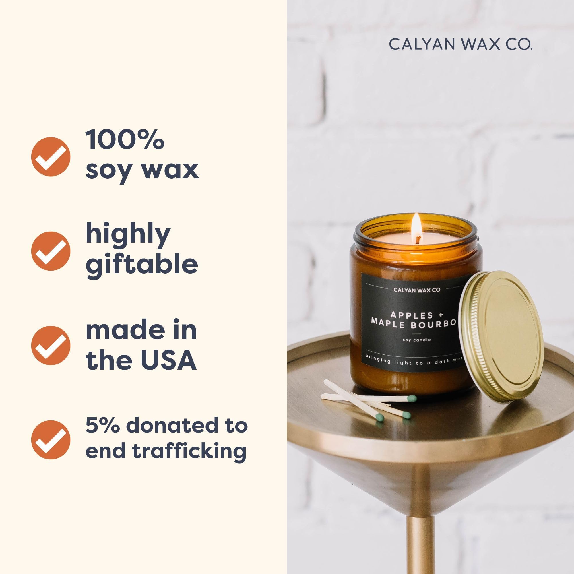 Calyan Wax Co. primer plano de la textura de cera, apariencia natural y pura
