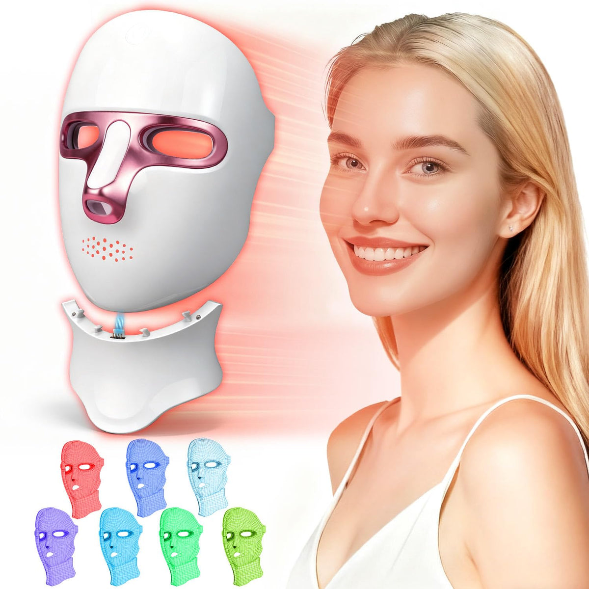 CAMLKE máscara frontal mostrando diseño ergonómico y confort