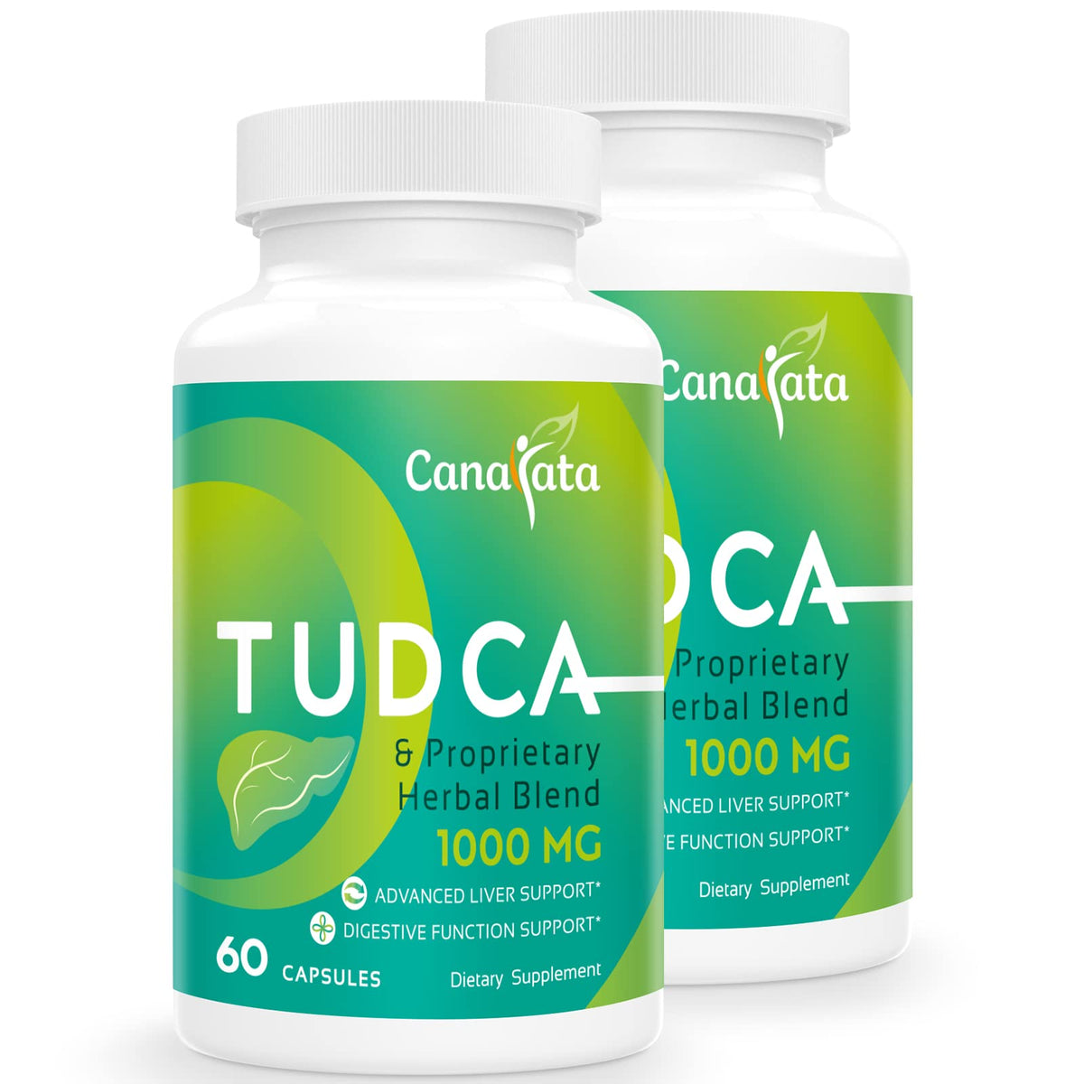 Canarata TUDCA vista frontal del envase y beneficio de apoyo hepático