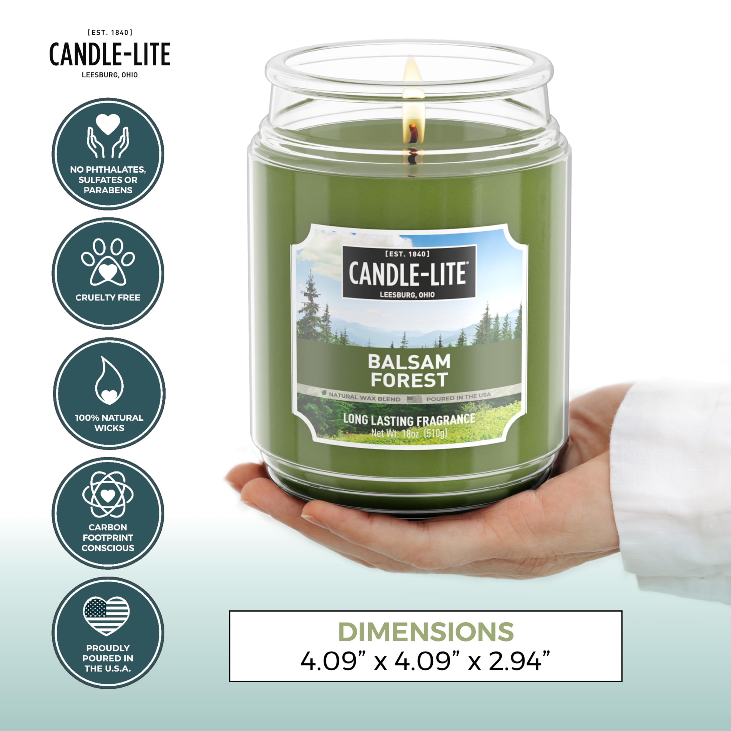 CANDLE-LITE primer plano de la cera verde mostrando textura y color uniforme