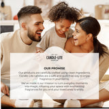 Candle-lite vela junto a objeto para comparar tamaño y apreciar su 18 oz