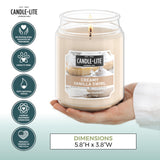 Candle-lite textura de la cera crema, quema uniforme y aroma constante