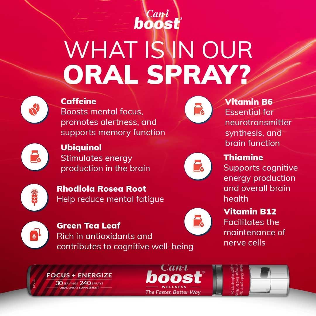 Can-i Boost detalle de textura del spray para absorción rápida y beneficio inmediato