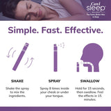 Cani Brands Feel Amazing persona aplicando spray sublingual antes de dormir