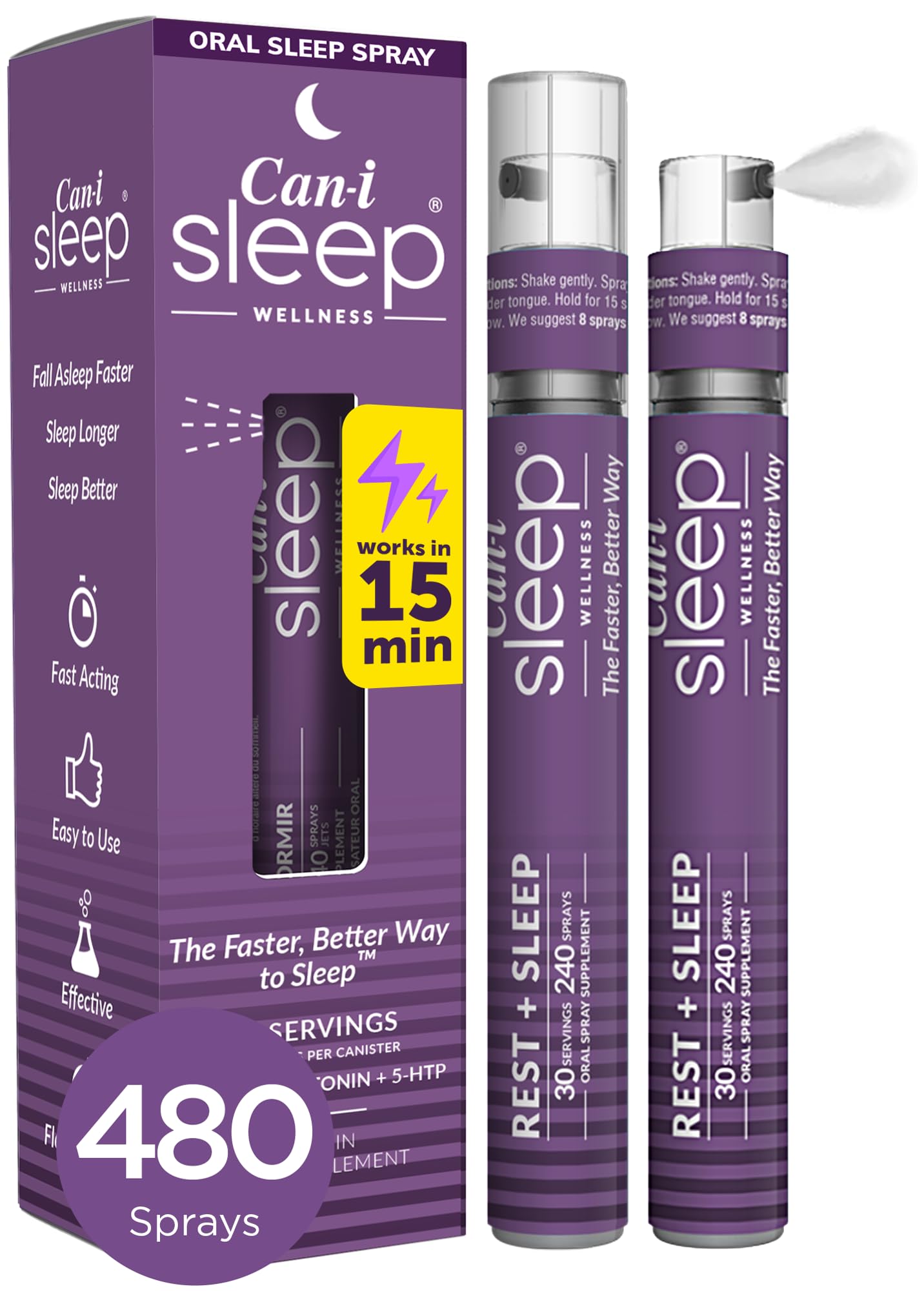 Cani Brands Feel Amazing envase frontal mostrando diseño y beneficio de apoyo al sueño