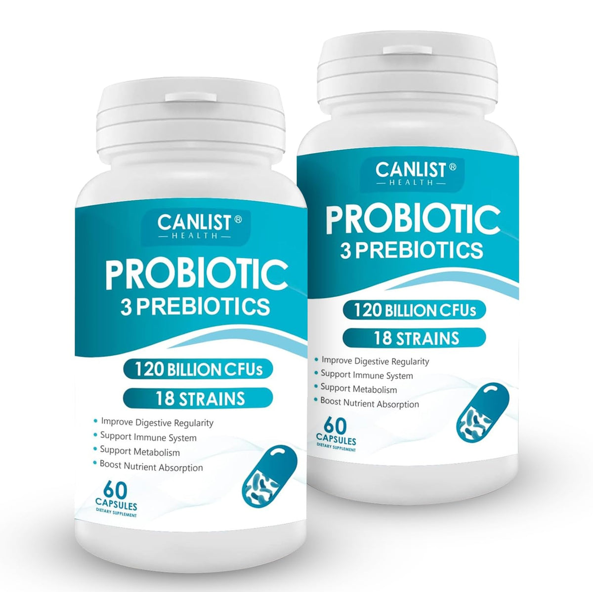 CANLIST frasco frontal mostrando etiqueta clara y beneficios para la digestión