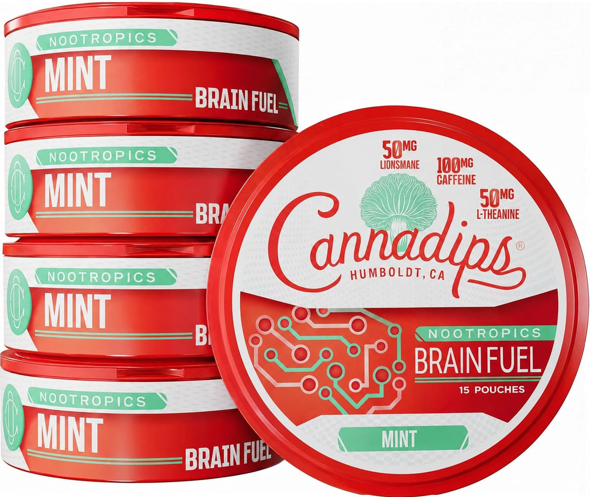 Cannadips pack frontal mint energy muestra producto y conveniencia