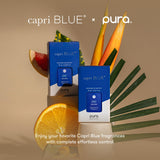 capri blue etiqueta del vial con nombre Volcano y lectura clara