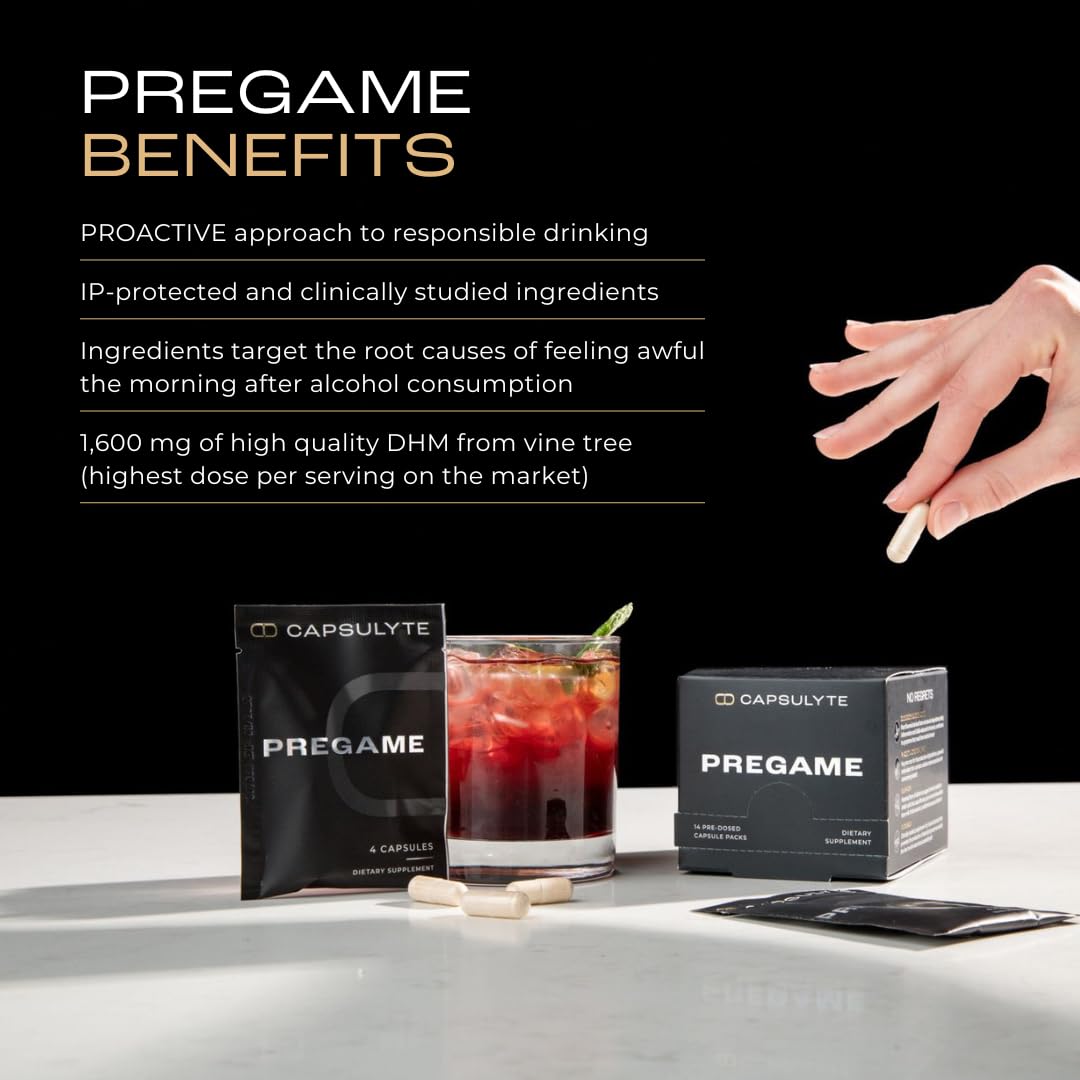 CAPSULYTE Pregame cápsula en primer plano destacando calidad y pureza