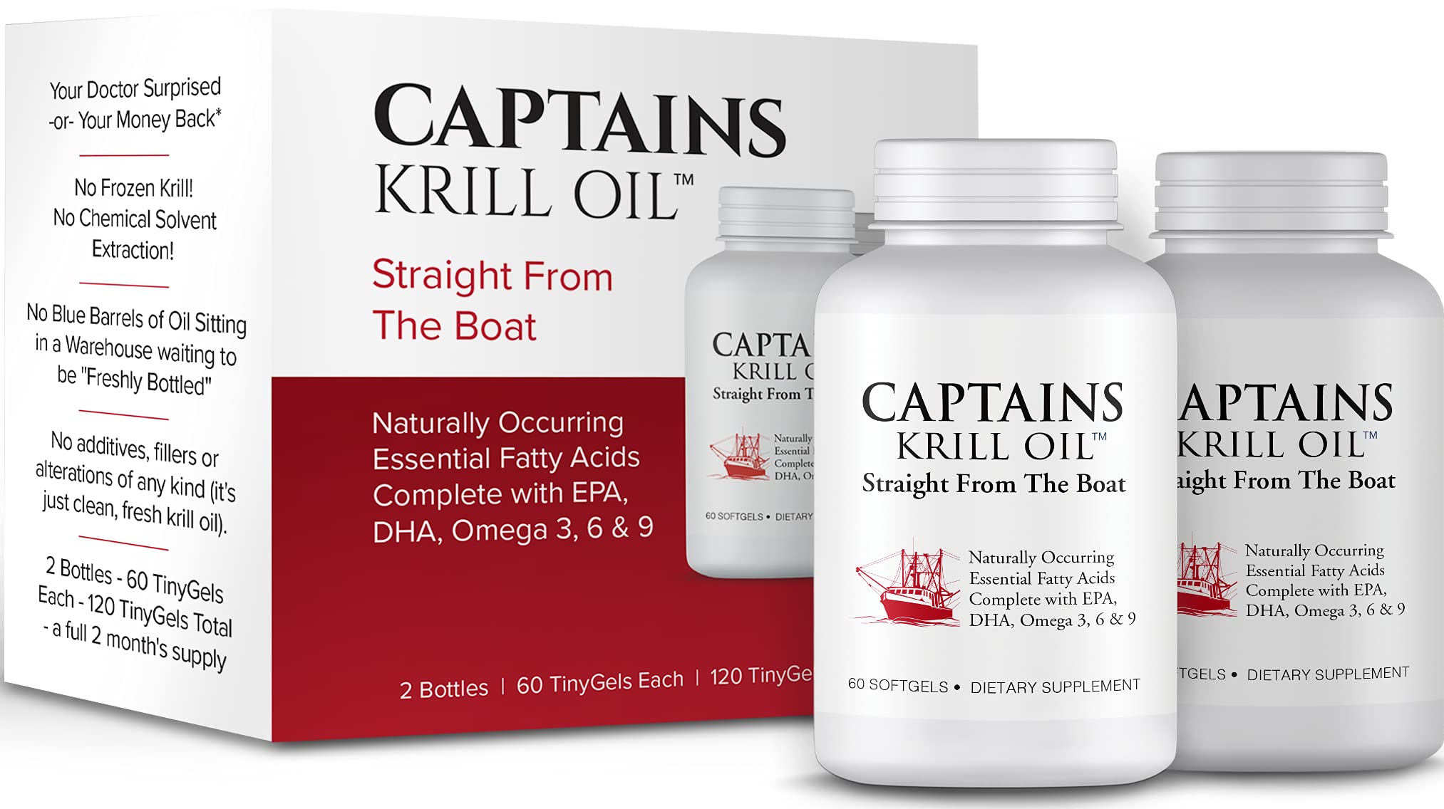Captains Krill Oil primer plano de una cápsula blanda y su brillo protector