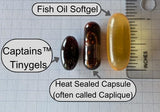 Captains Krill Oil gota de aceite y textura que muestra pureza y color