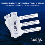 Carbs Fuel gel colocado en cinturón de carrera para uso práctico