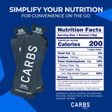 Carbs Fuel gel abierto con flujo continuo para ingestión sin esfuerzo