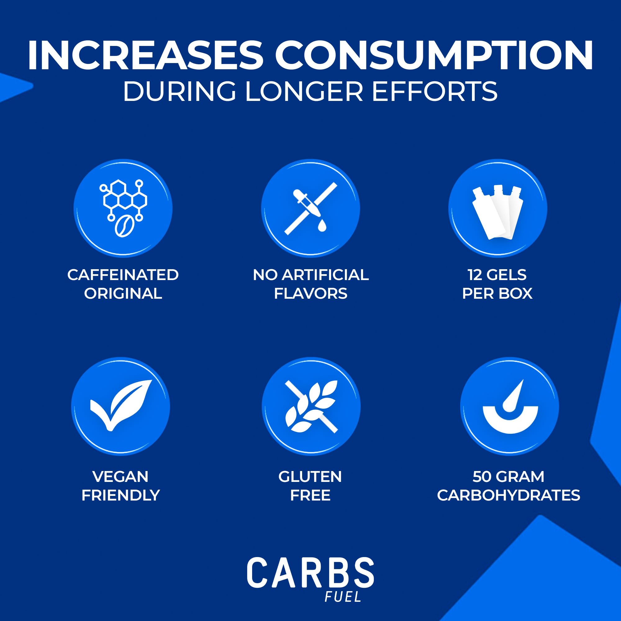 Carbs Fuel gel en mano listo para consumo rápido y energía inmediata