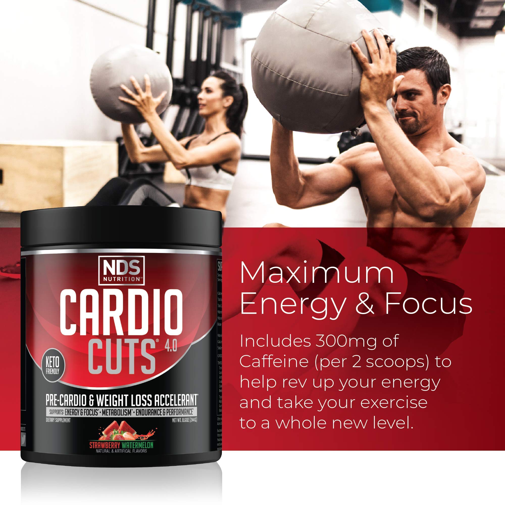 Cardio Cuts preparado en vaso con hielo para hidratación y energía
